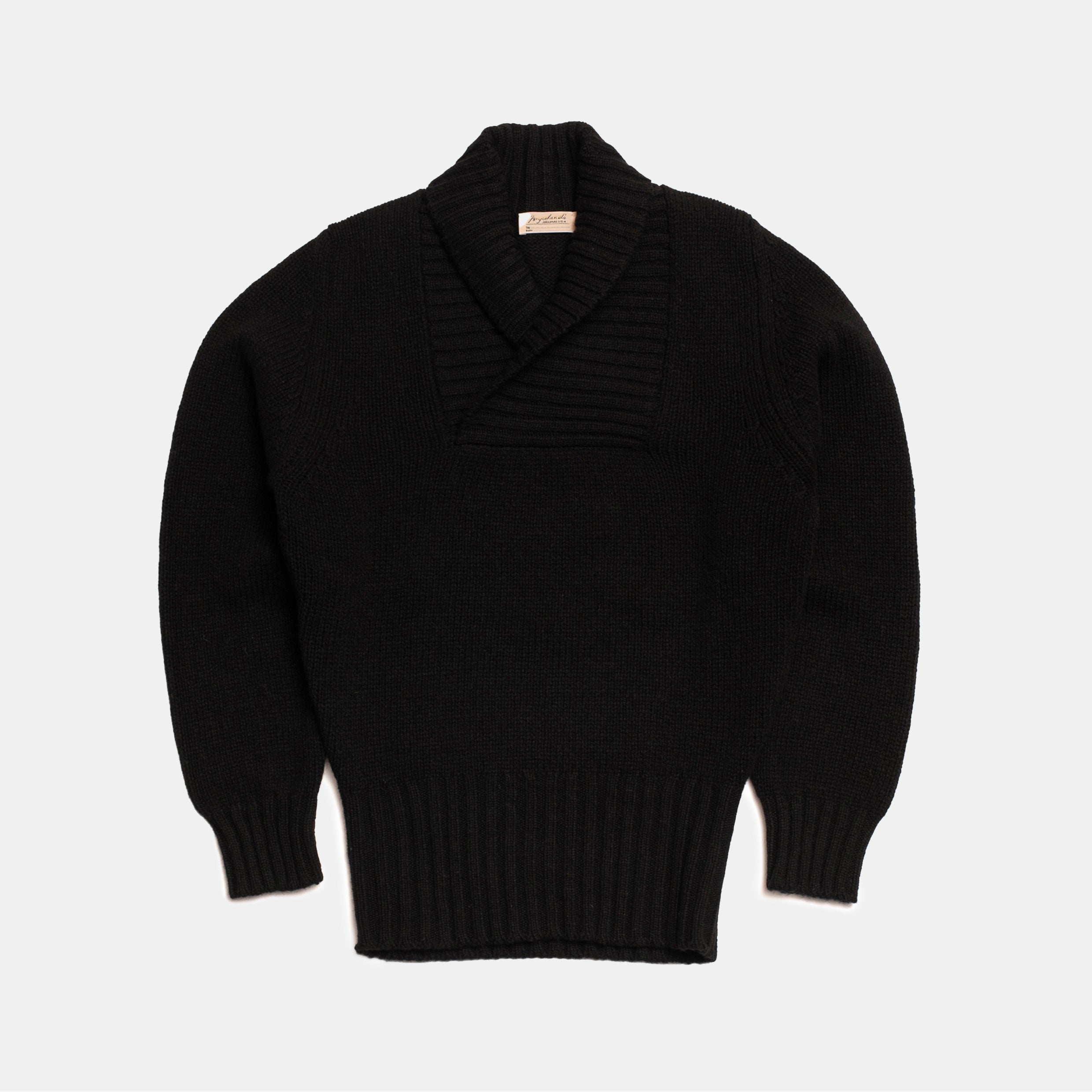 RAF Shawl Collar Pullover Black